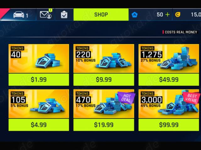 Asphalt 9: Legends Tokens Top Up - Digita1Store - 1